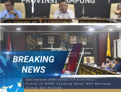 Optimalkan CSR untuk Infrastruktur, Komisi IV DPRD Lampung Gelar RDP Bersama Dishub dan Pelindo