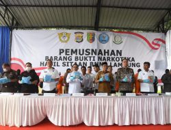 Ribuan Gram Narkoba Dimusnahkan BNN Lampung, Wakil Ketua DPRD: Tanggung Jawab Bersama Lawan Ancaman Narkoba