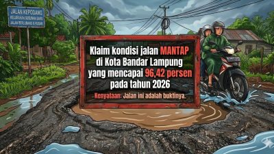 Klaim 96,42 Persen Jalan Mantap di Bandar Lampung Tahun 2026 Menimbulkan Kontroversi, Pantauan Lapangan Ungkap Banyak Ruas Masih Rusak Parah