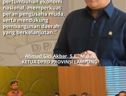 Gas Munas HIPMI di Lampung! Ketua DPRD Harap Berjalan Mulus & Buka Peluang Ekonomi Baru