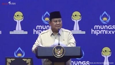 Buka Munas HIPMI di Lampung, Prabowo Bilang Sudah Kenal Semua Karakter Pengusaha Muda